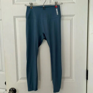 Gymshark blue seamless leggings size small workout athletic running